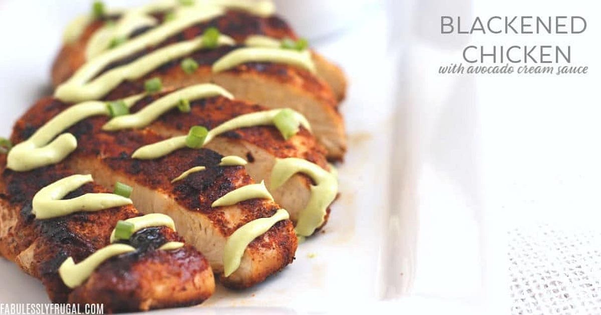 Blackened Chicken with Avocado Cream Sauce Recipe (Stove or Air Fryer) | Samsung Food App