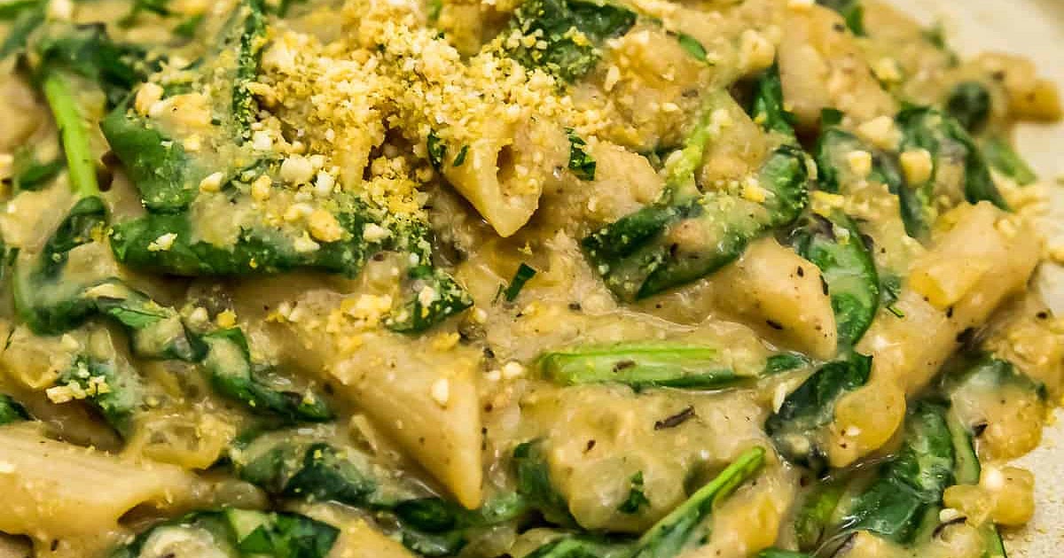 Vegan Creamy Spinach Pasta Recipe | Samsung Food App