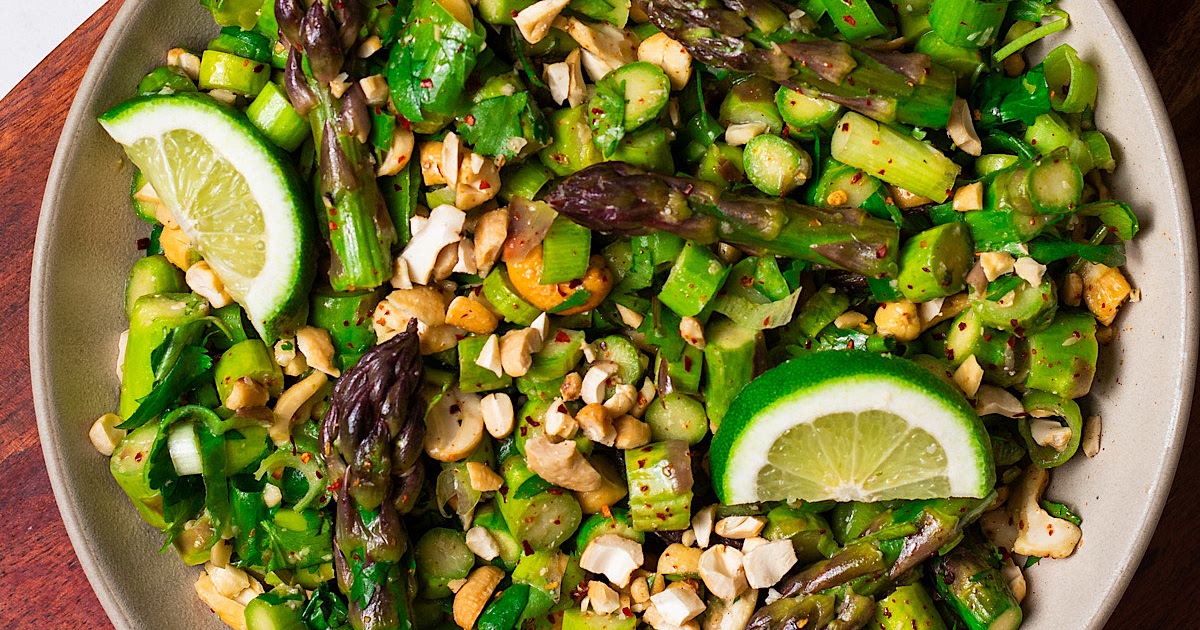 Crunchy Asian Asparagus Salad Recipe | Samsung Food App