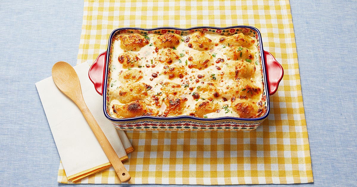 Chicken Alfredo Stuffed Shells Recipe | Samsung Food App