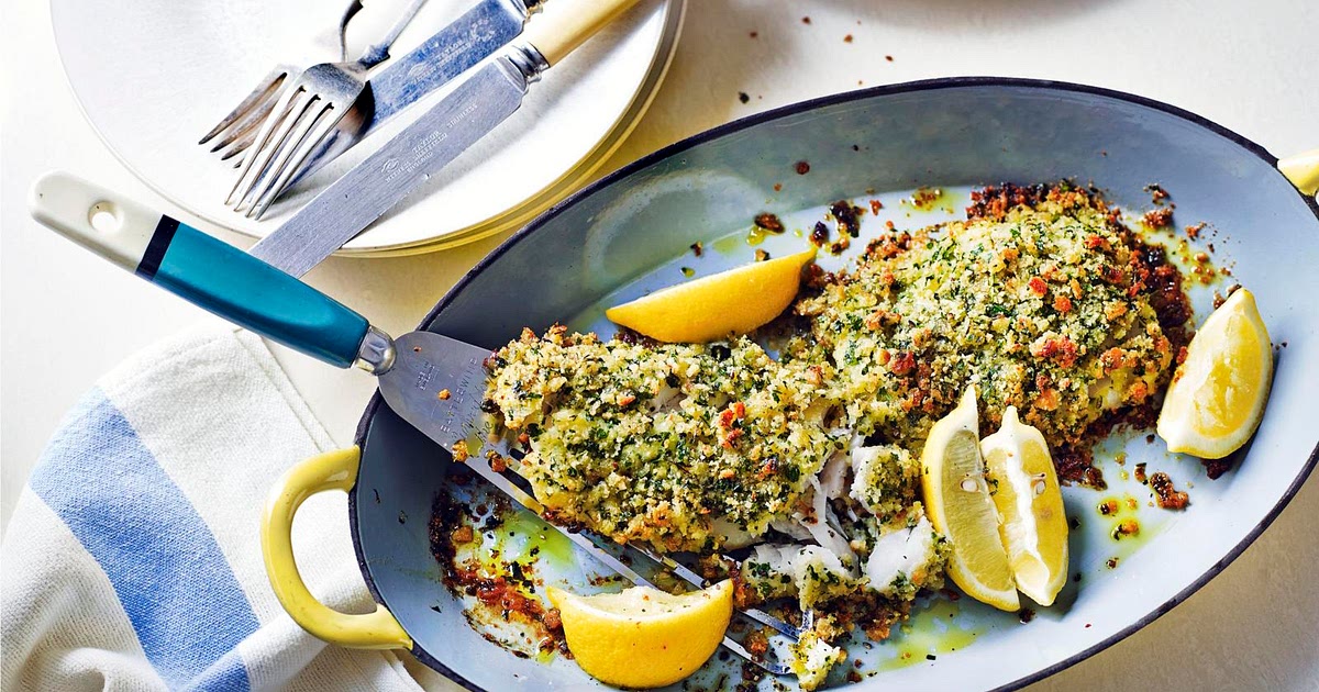 Roast cod with a lemon, garlic and parsley crust Recipe | Samsung Food App