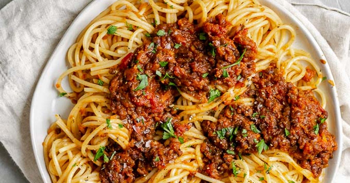 Vegan Black Lentil Bolognese Recipe | Samsung Food App