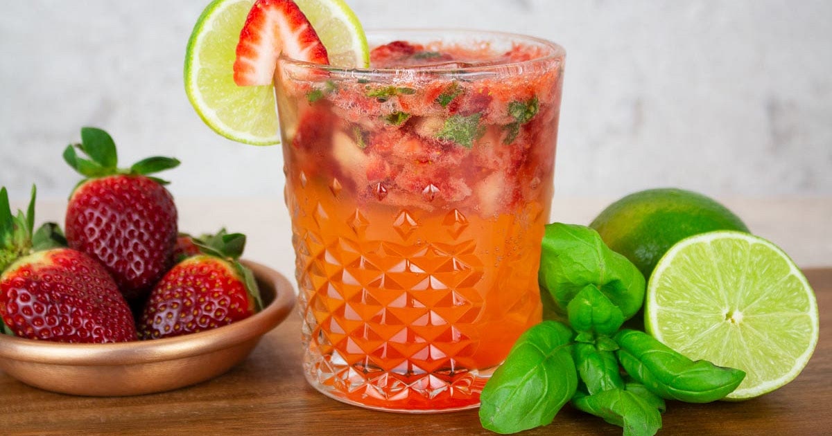 Strawberry Basil Mocktail Recipe | Samsung Food App