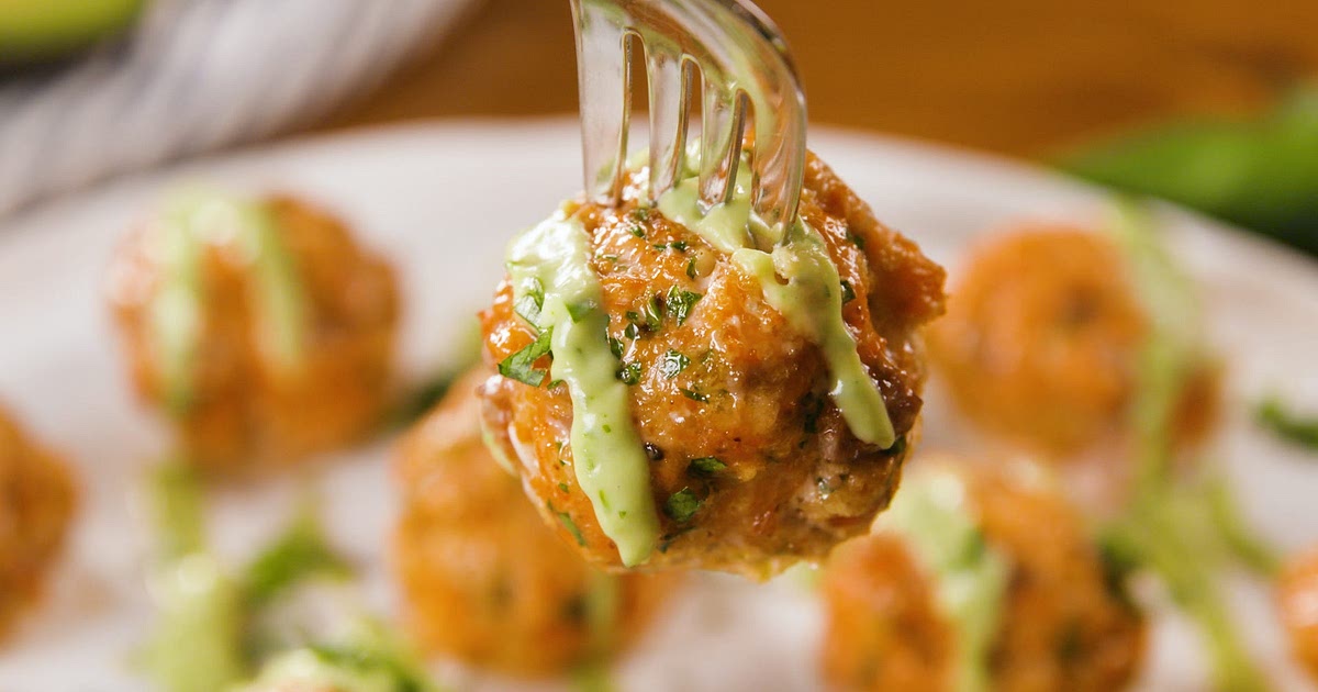 Salmon Meatballs With Avocado Crema Recipe | Samsung Food App