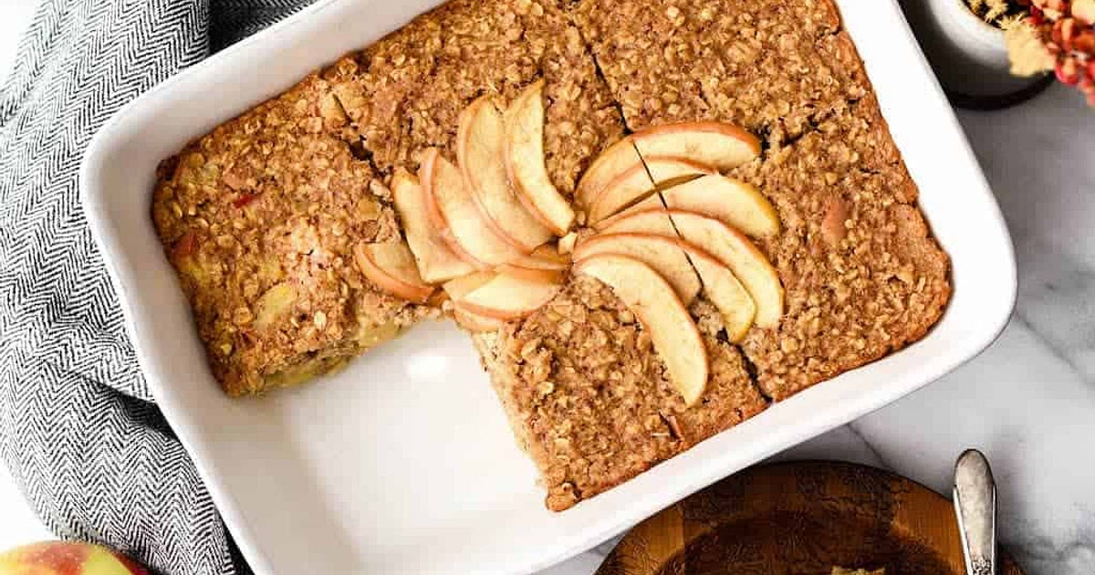 Healthy Apple Cinnamon Baked Oatmeal Recipe | Samsung Food App