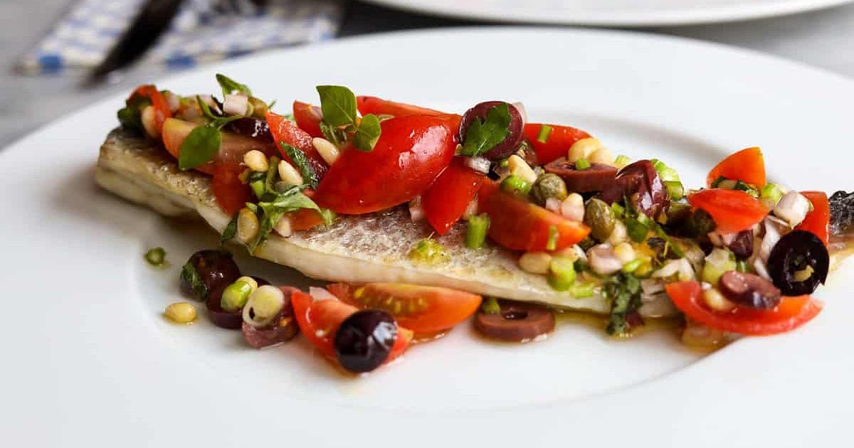 Mediterranean Branzino Filet Recipe with Vierge Sauce | Samsung Food App