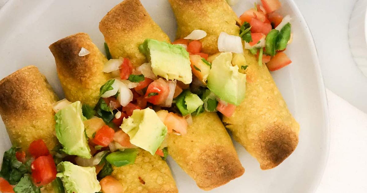 Baked Chicken and Bean Taquitos Recipe | Samsung Food App