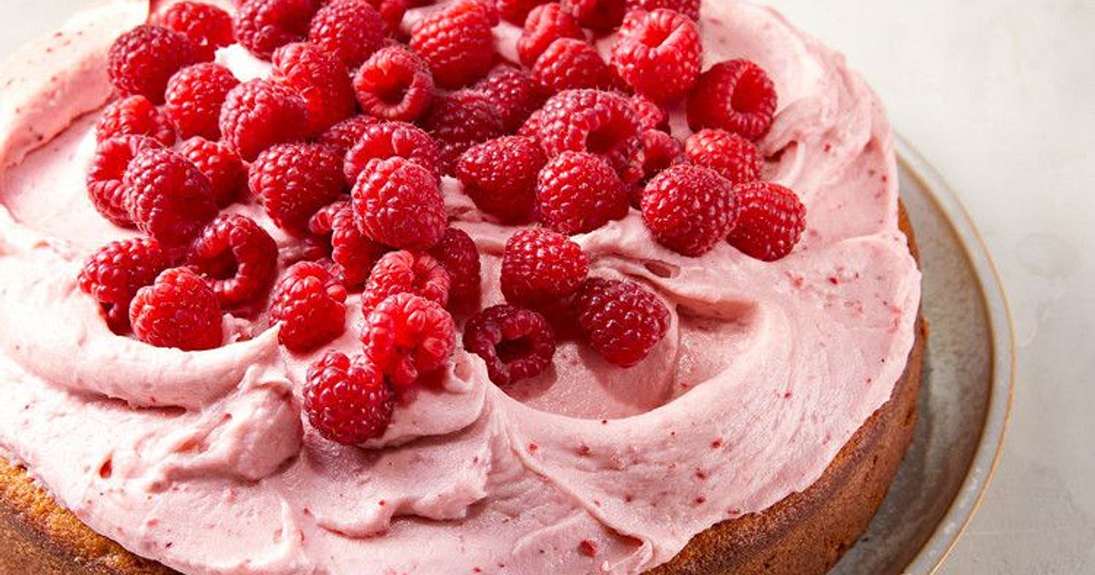 Lemon Snack Cake with Raspberry-Cream Cheese Frosting Recipe | Samsung Food App