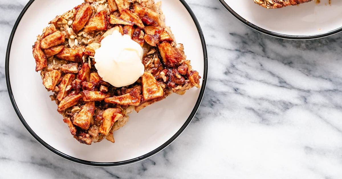 Vegan Apple Pie Baked Oatmeal Recipe | Samsung Food App