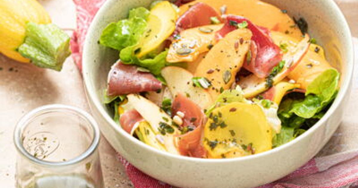 Salade au melon courgette et jambon cru Recipe | Samsung Food App