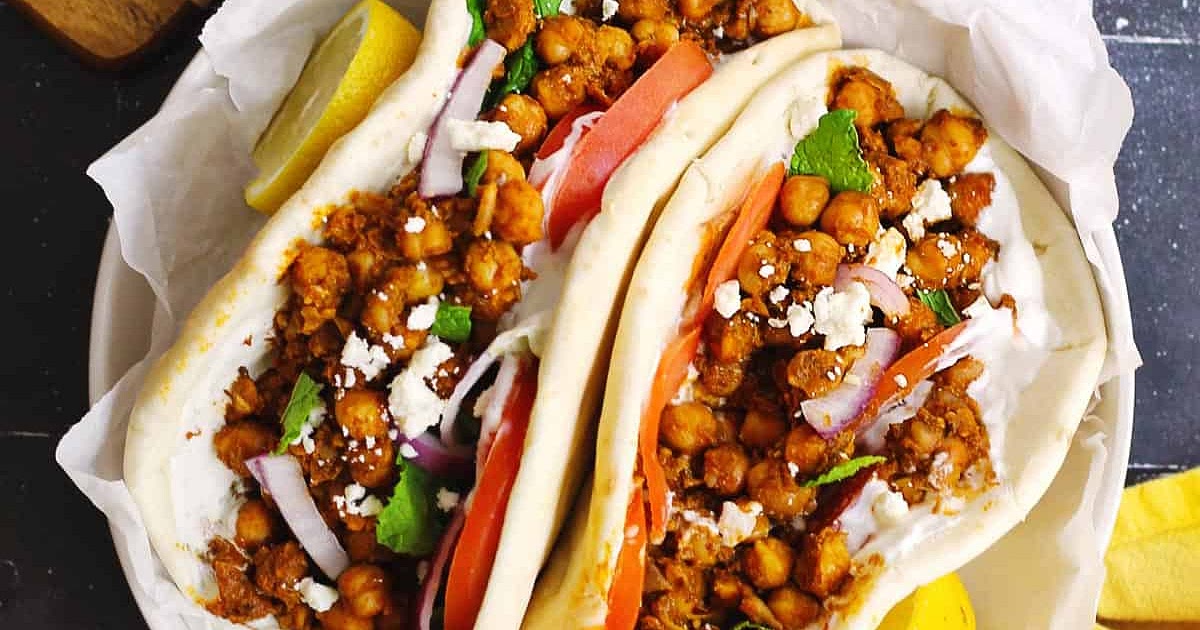 Vegetarian chickpea gyros Recipe | Samsung Food App