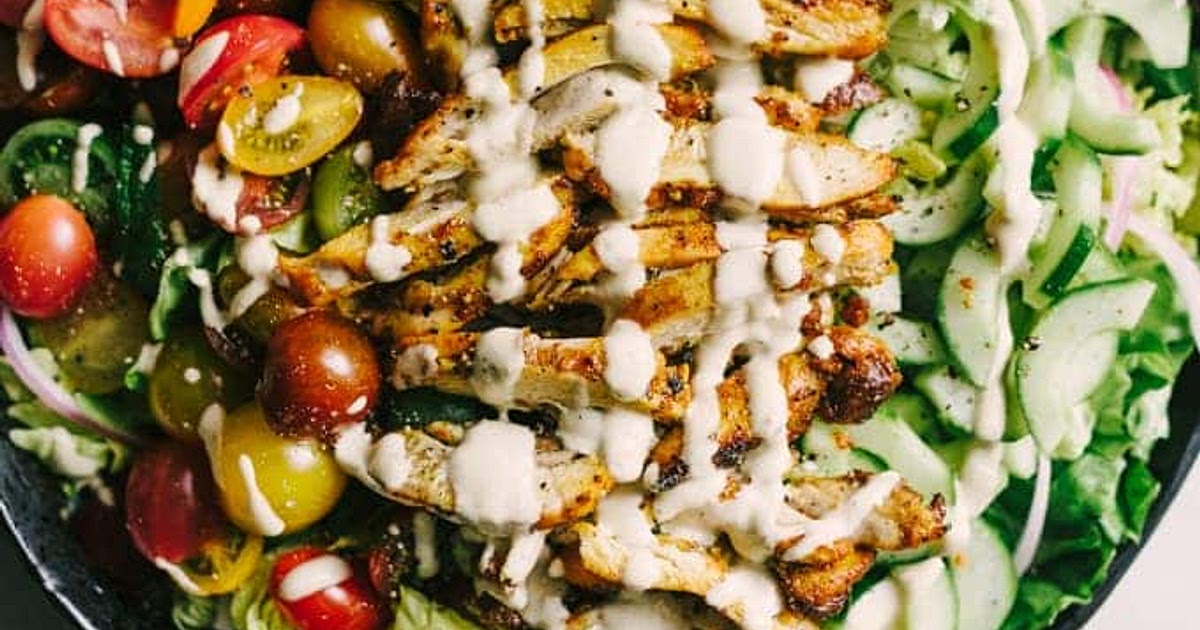 Chicken Shawarma Salad with Tahini Dressing Recipe | Samsung Food App