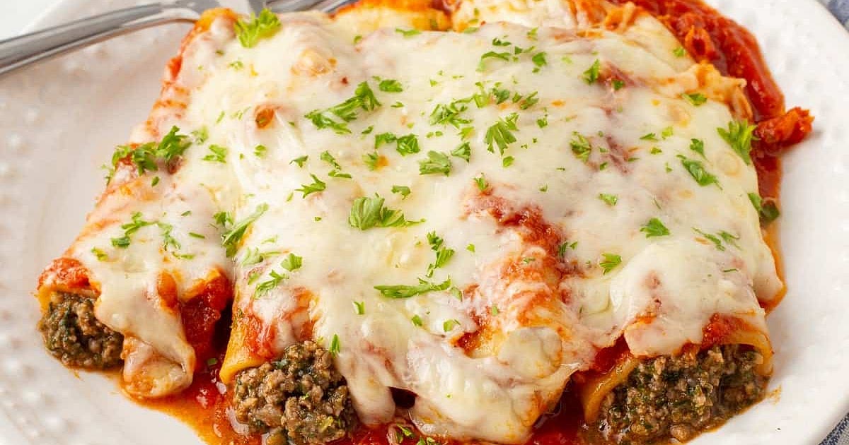 Easy Beef Cannelloni with Spinach Recipe | Samsung Food App