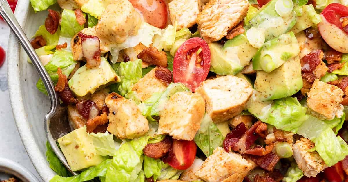 Chicken Bacon Avocado Chopped Salad Recipe | Samsung Food App