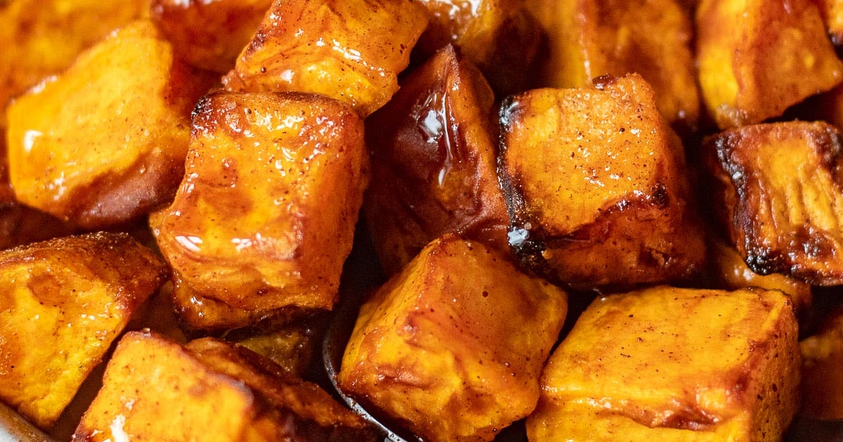 Air Fryer Sweet Potato Chunks - How to Air Fry Sweet Potato Cubes Recipe | Samsung Food App
