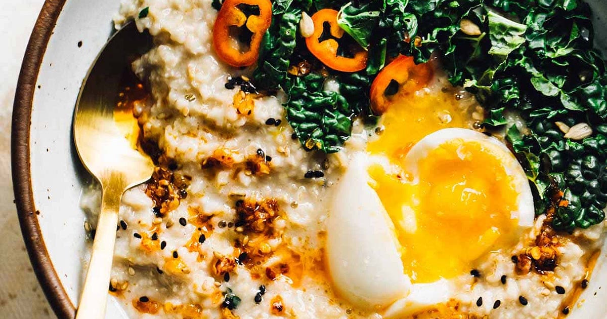 Savory Miso Oatmeal with Jammy Egg Recipe | Samsung Food App