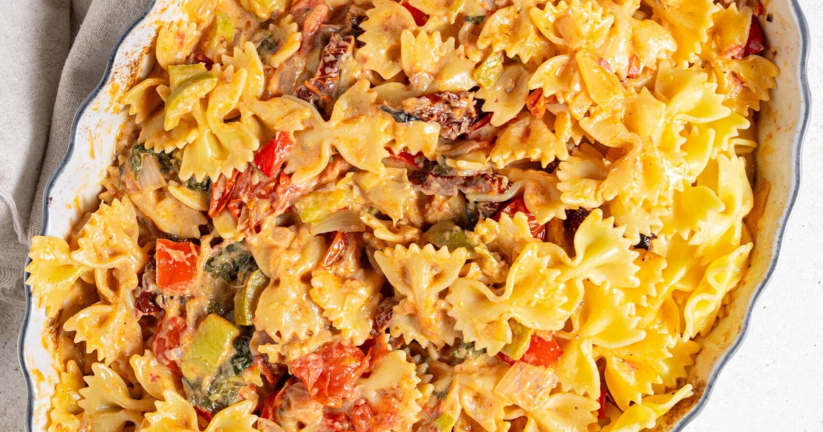 Creamy Roasted Vegetable Pasta Recipe | Samsung Food App
