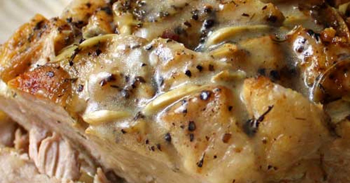 Garlic Herb Pork Roast and Creamy White Wine Gravy Recipe | Samsung Food App