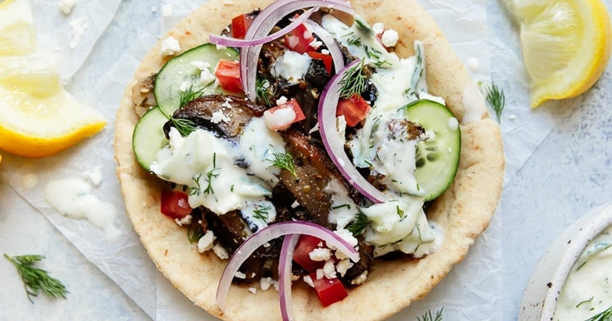 Greek Vegetarian Gyros with Portobello Mushrooms Recipe | Samsung Food App