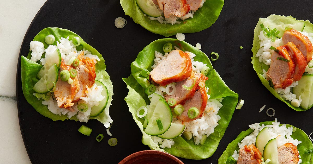 Air Fryer Korean-Inspired Pork Tenderloin Lettuce Wraps Recipe | Samsung Food App