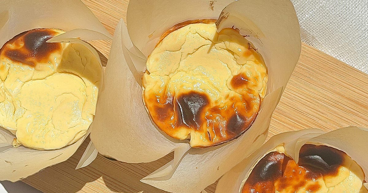 Mini Basque Cheesecakes- Low Calorie, High Protein Recipe | Samsung Food App