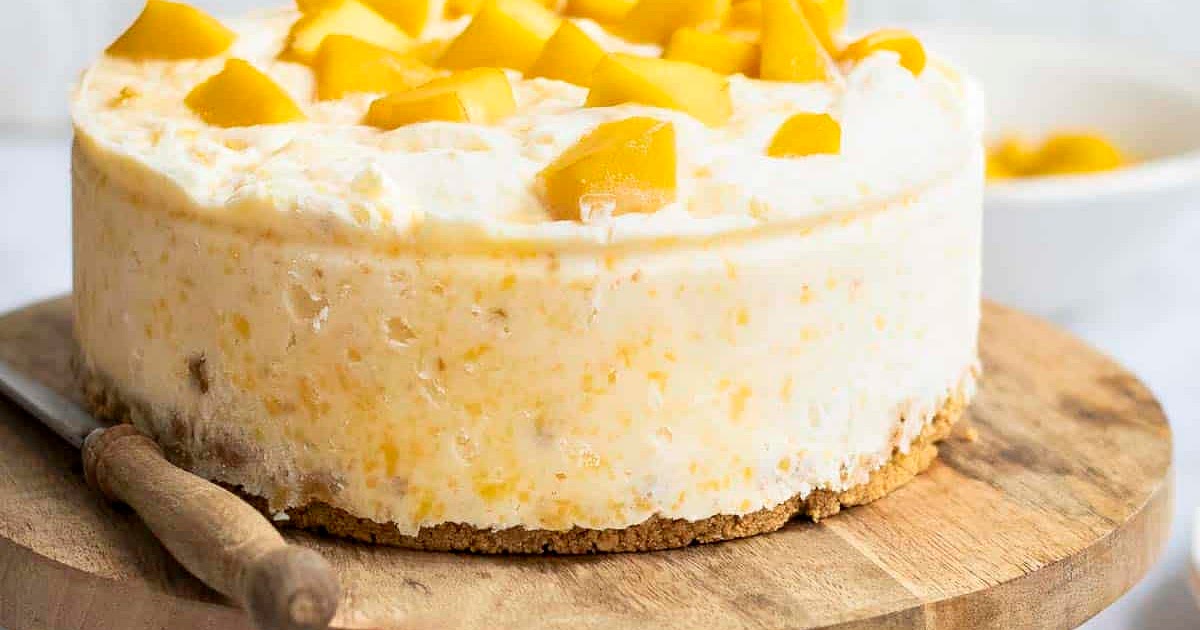 No Bake Mango Cheesecake Recipe | Samsung Food App
