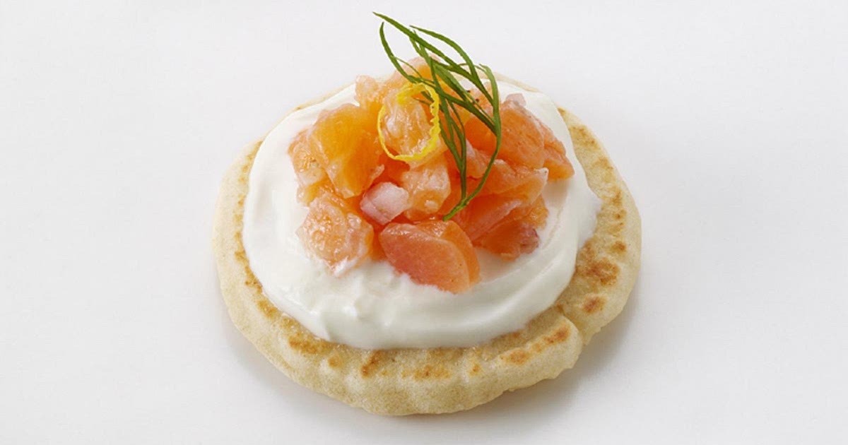 Smoked salmon blini canapés Recipe | Samsung Food App