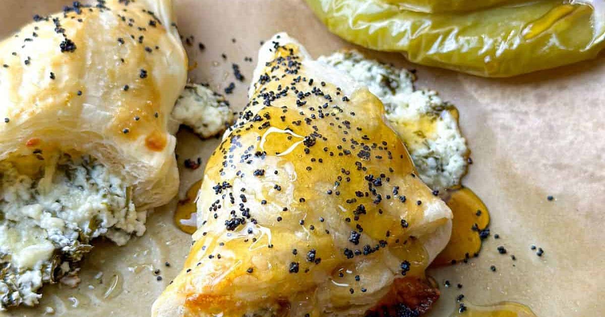 Spicy Chile Feta Puff Pastry Drizzled with Honey Recipe | Samsung Food App