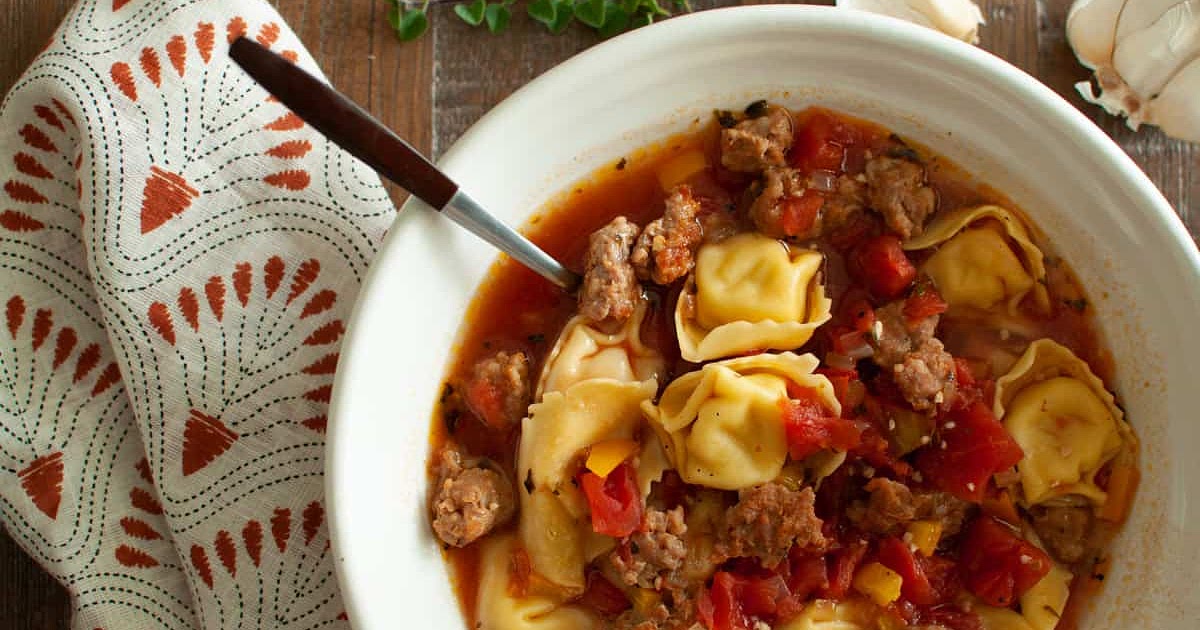Italian Sausage & Tortellini Soup Recipe | Samsung Food App