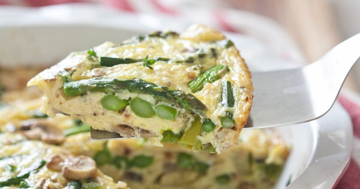 Crustless Asparagus Quiche Recipe | Samsung Food App