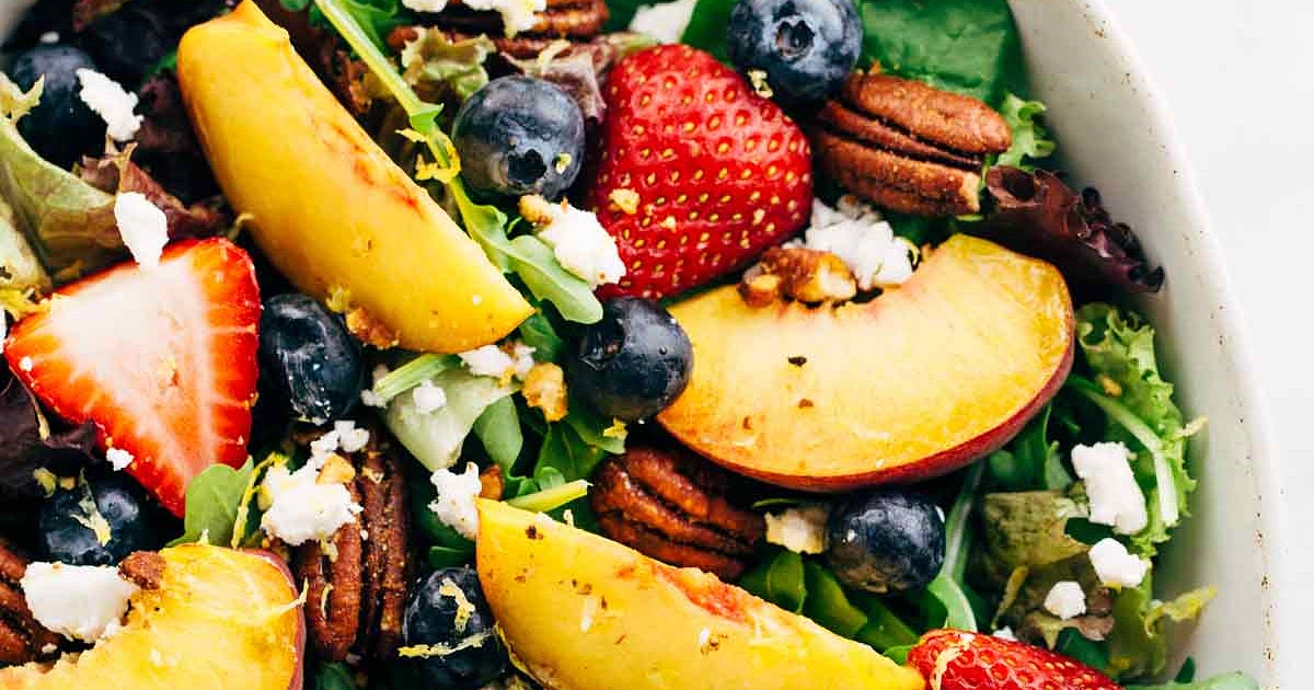 Summer Fruit Salad with Peach Dressing Recipe | Samsung Food App