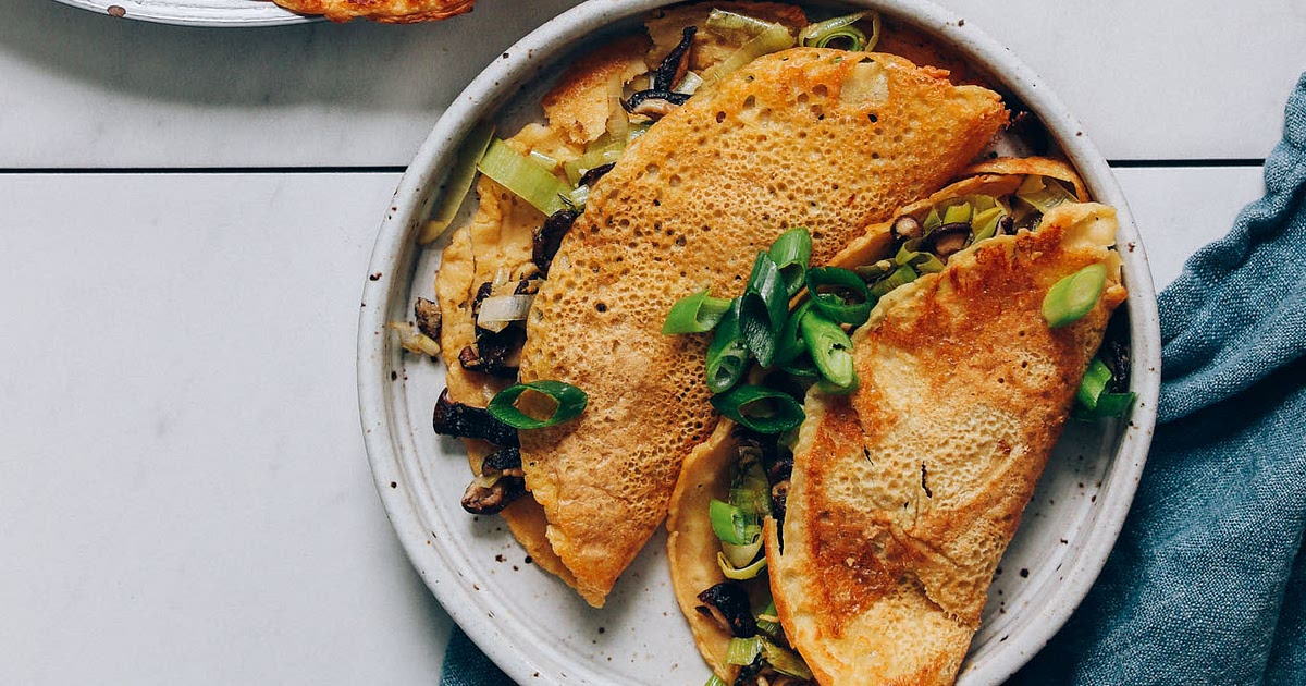 Savory Chickpea Pancakes with Leek and Mushrooms Recipe | Samsung Food App