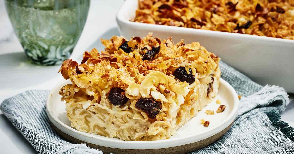 Sweet Noodle Kugel with Dried Cherries Recipe | Samsung Food App
