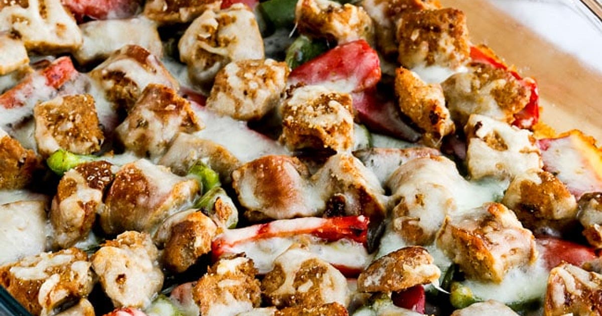 Sausage, Peppers, and Mushrooms Low-Carb Cheesy Bake Recipe | Samsung Food App