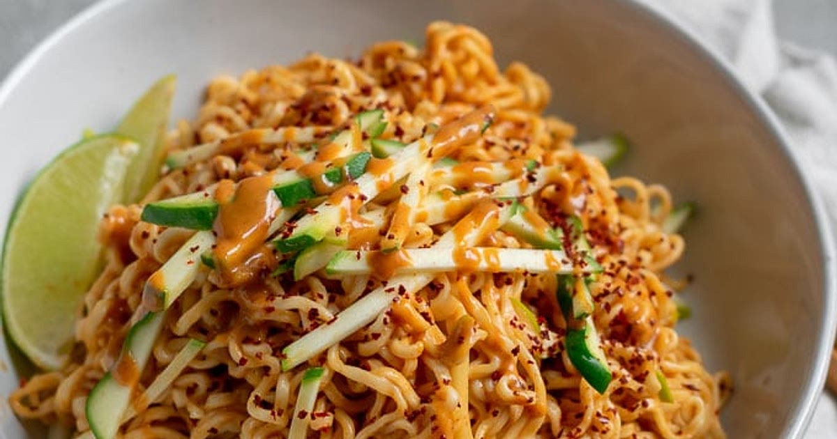 Gochujang Peanut Noodles with Patty Pan Squash Recipe | Samsung Food App