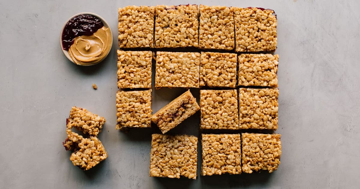 Peanut Butter and Jelly Rice Krispie Treats Recipe | Samsung Food App