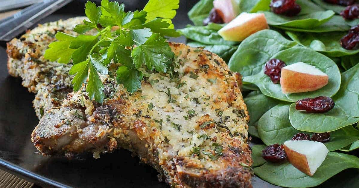 Blue Cheese Crusted Pork Chops Recipe | Samsung Food App