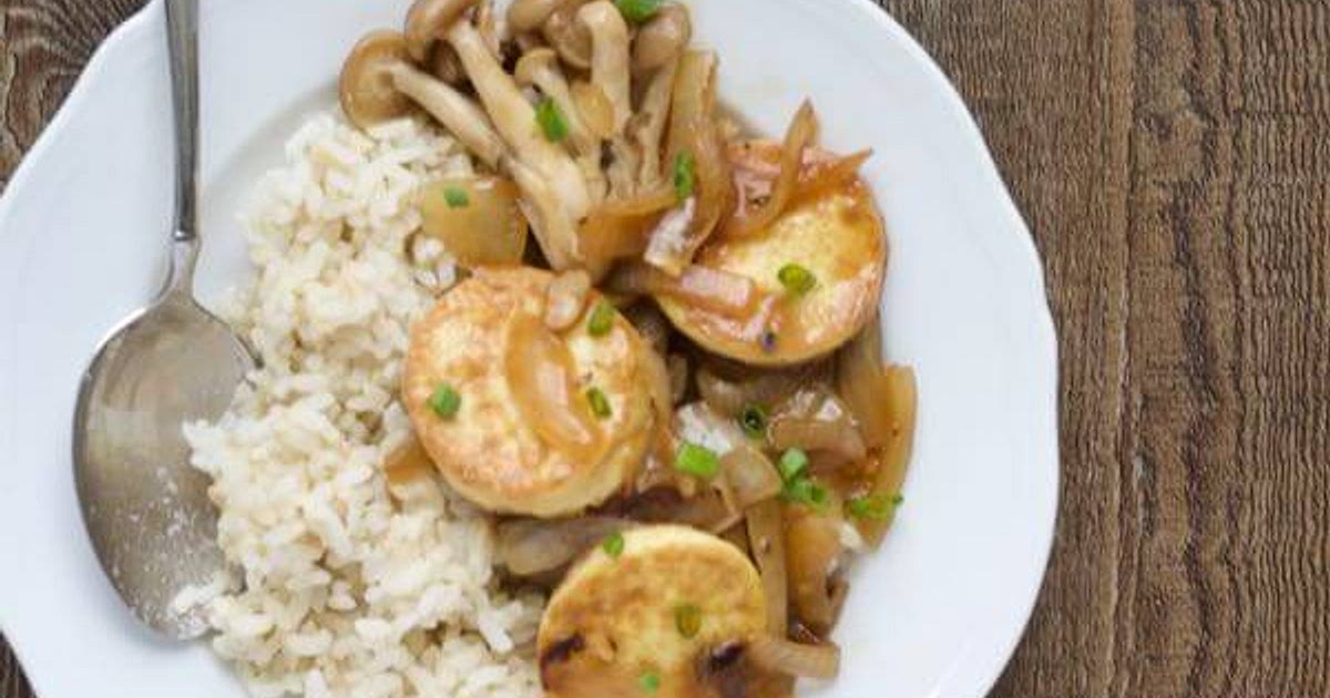 Egg Tofu with Mushroom Gravy Recipe | Samsung Food App