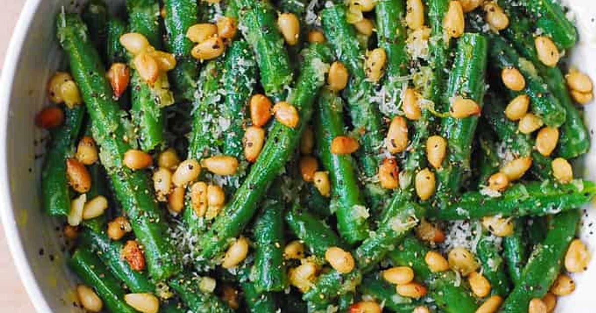 Green Beans with Pine Nuts Recipe | Samsung Food App