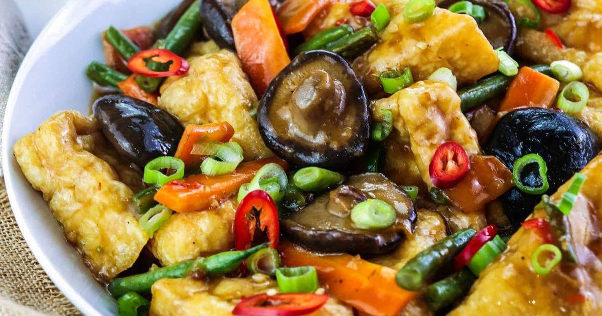 Tofu Puffs with Asian Vegan Mushroom Sauce Recipe | Samsung Food App