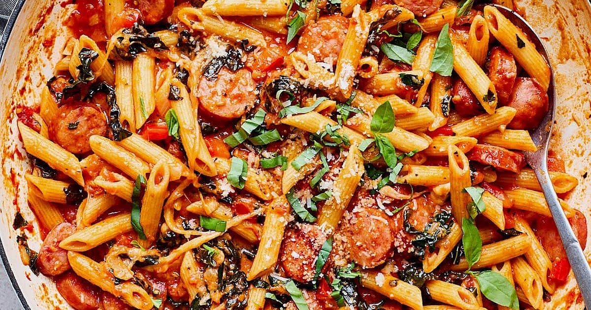 One Pot Sausage Pasta Recipe | Samsung Food App
