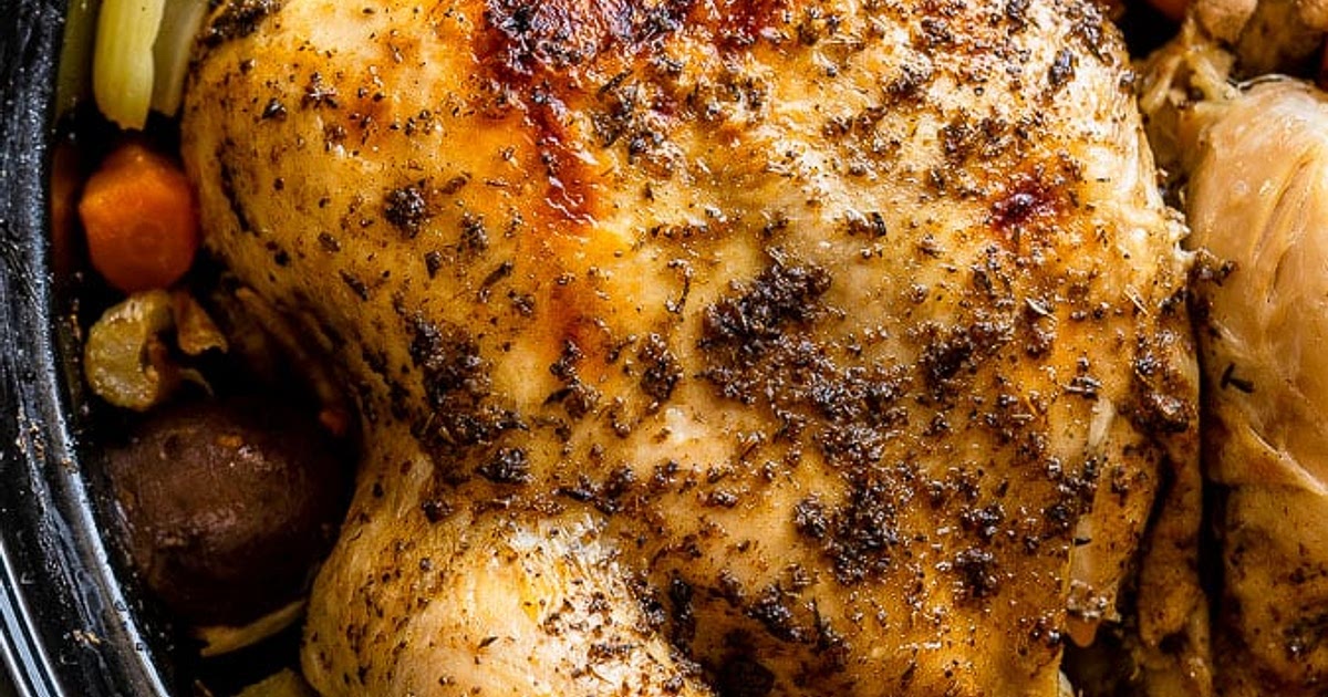 Slow Cooker Whole Chicken Recipe | Samsung Food App