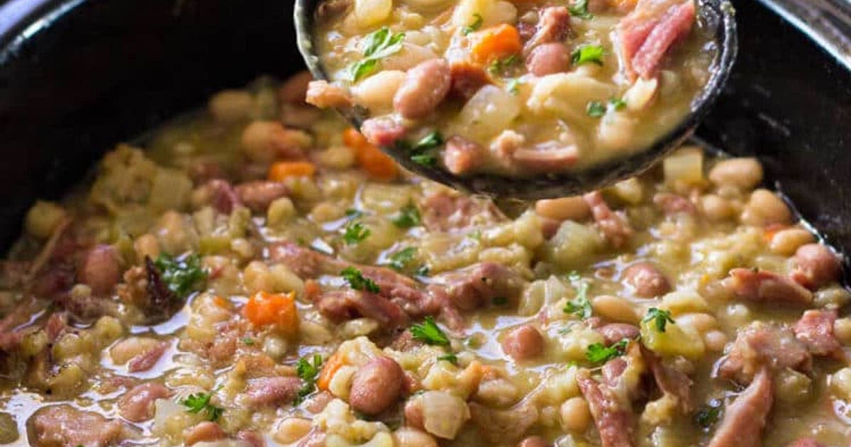 Crockpot Ham and Bean Soup Recipe | Samsung Food App
