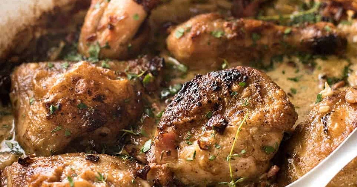 Chicken in White Wine Cream Sauce Recipe | Samsung Food App