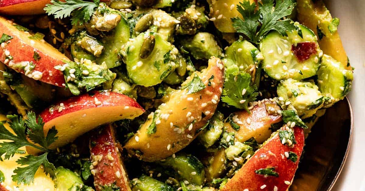 Avocado Peach Salad Recipe | Samsung Food App