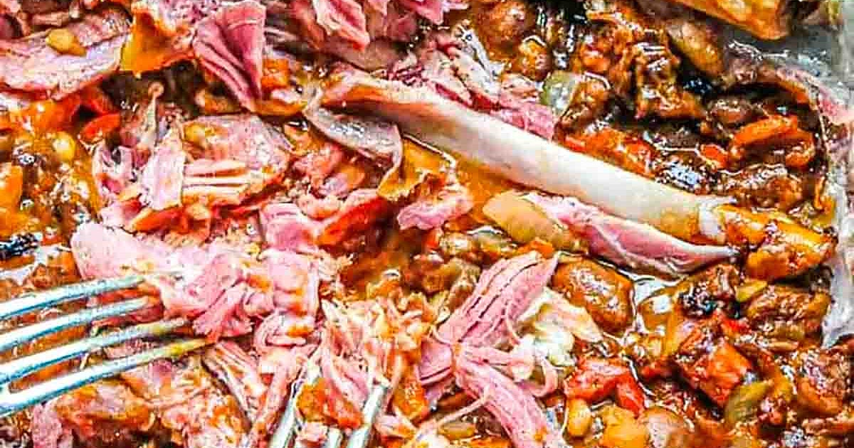 Slow Cooked Pork & Beans with Smoked Ham Hock Recipe | Samsung Food App