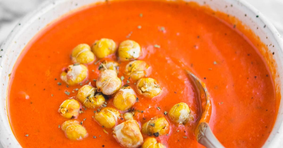 Vegan Tomato & Red Pepper Soup Recipe | Samsung Food App