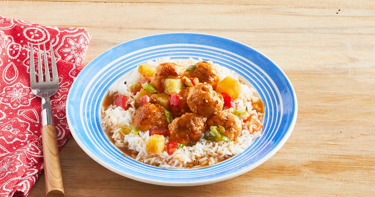 Sweet-and-Sour Pork Meatballs with Pineapple Recipe | Samsung Food App