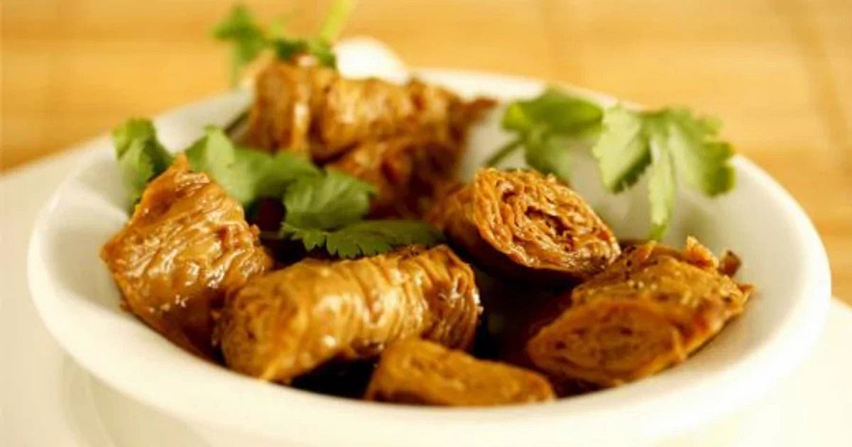 Braised Rolled Tofu Skin Recipe (Yuba) | Samsung Food App