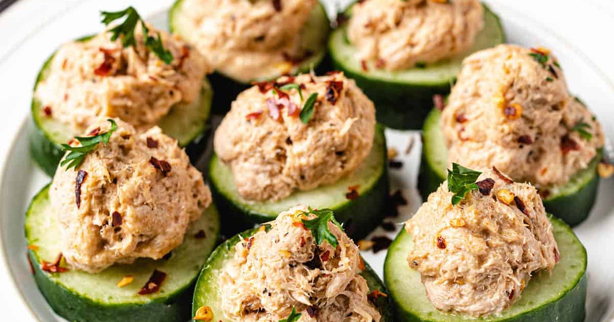 Keto Cucumber Bites with Tuna Recipe | Samsung Food App